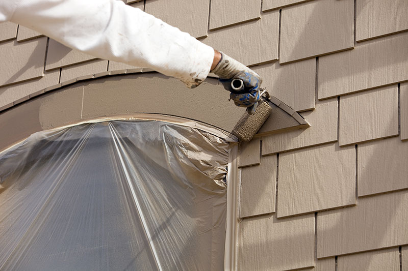 Exterior home being painted